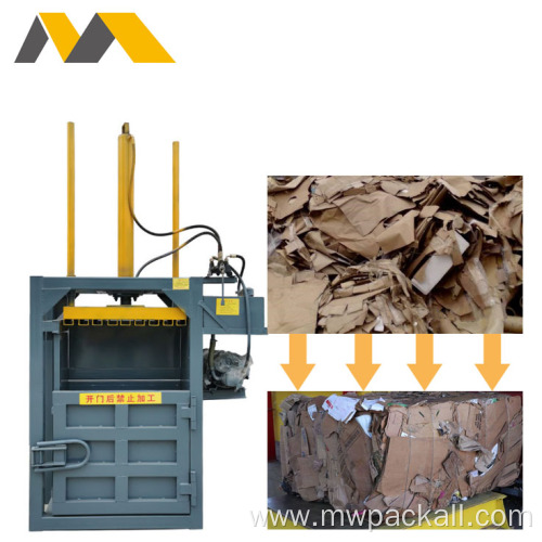 hydraulic vertical baling machine for paper and cardboard